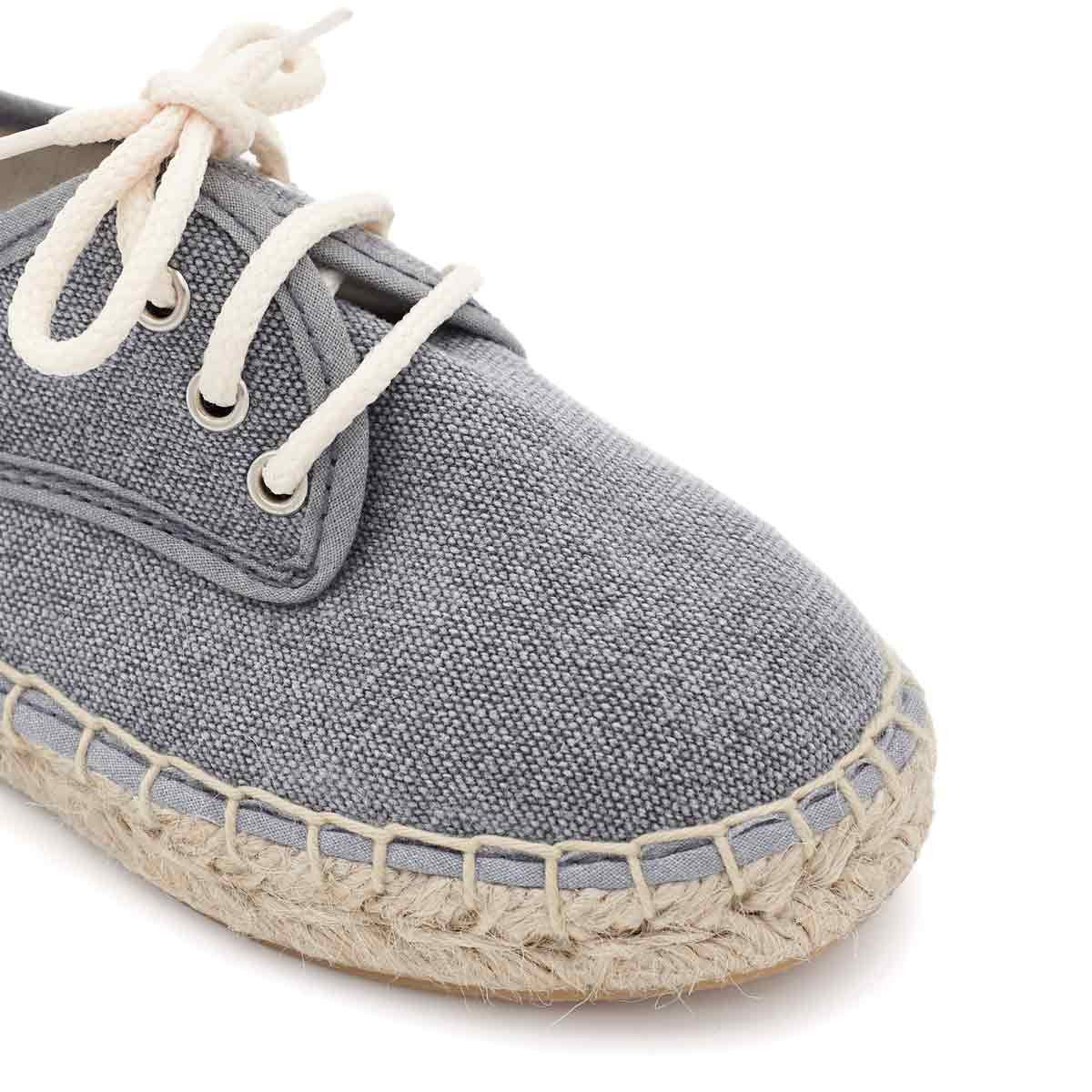 Alpargata Blucher Lona Gris