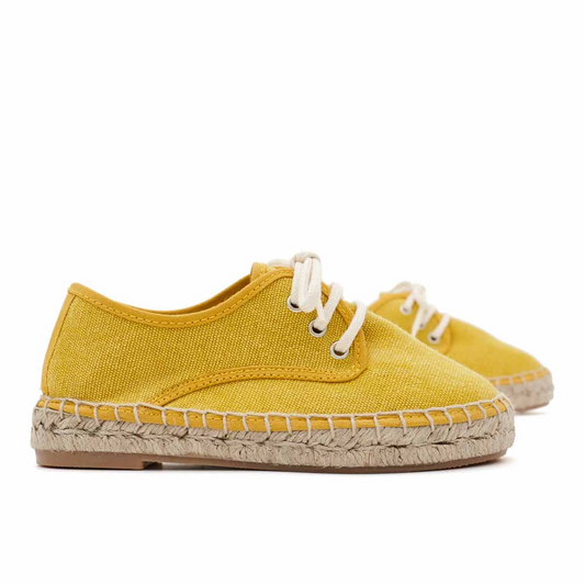 Alpargata Blucher Lona Mostaza