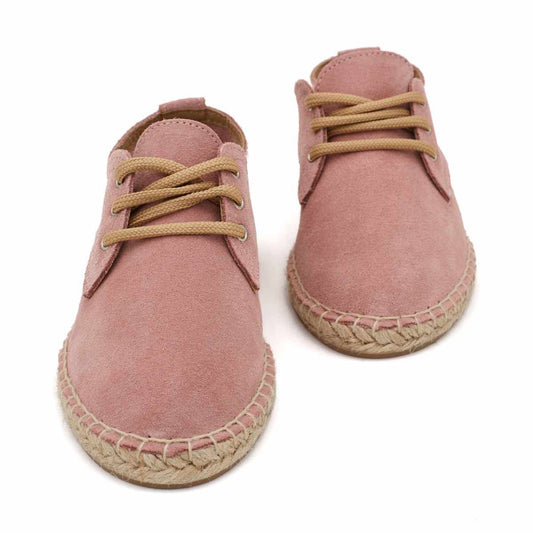 Alpargata Blucher Serraje Rosa Nude
