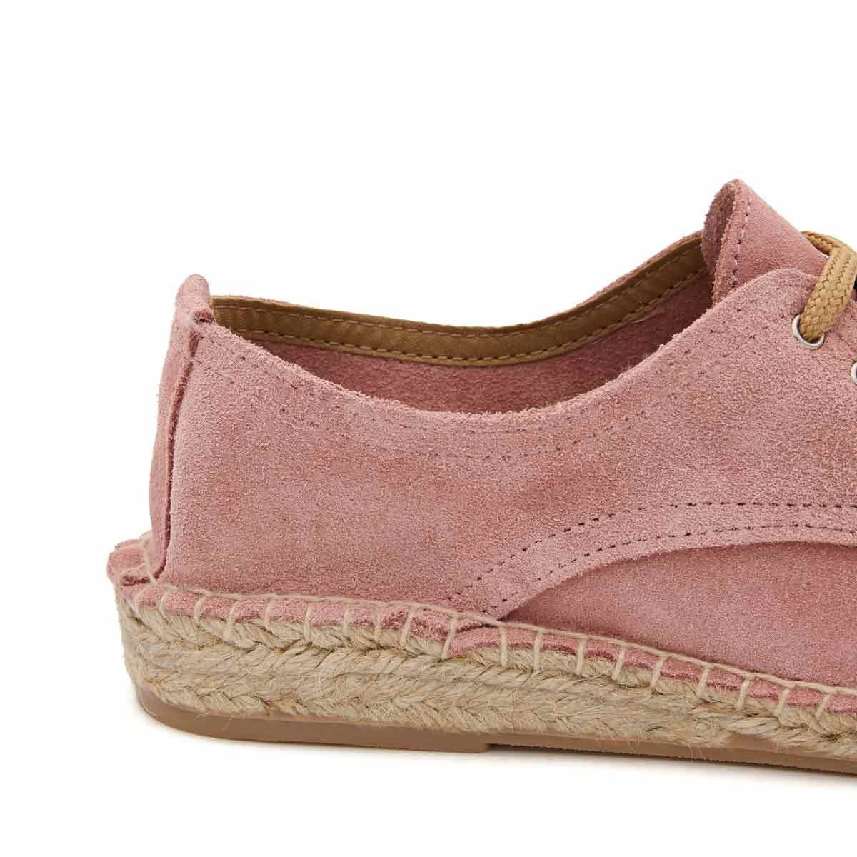 Alpargata Blucher Serraje Rosa Nude