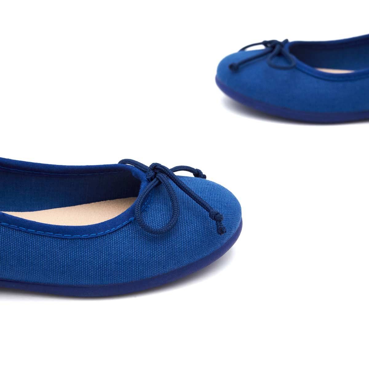 Bailarinas Lona Clásica Azul