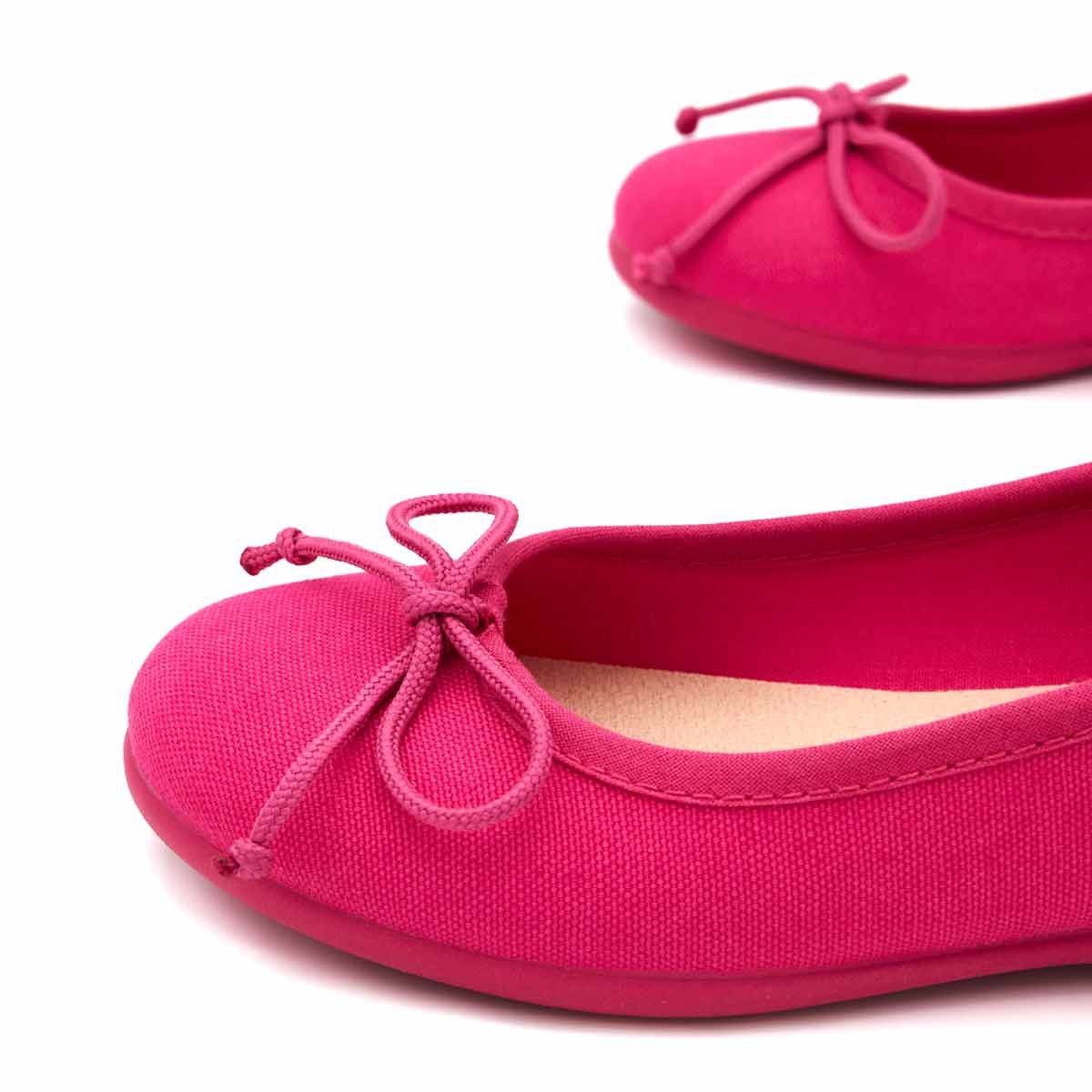 Bailarinas Lona Clásica Fucsia