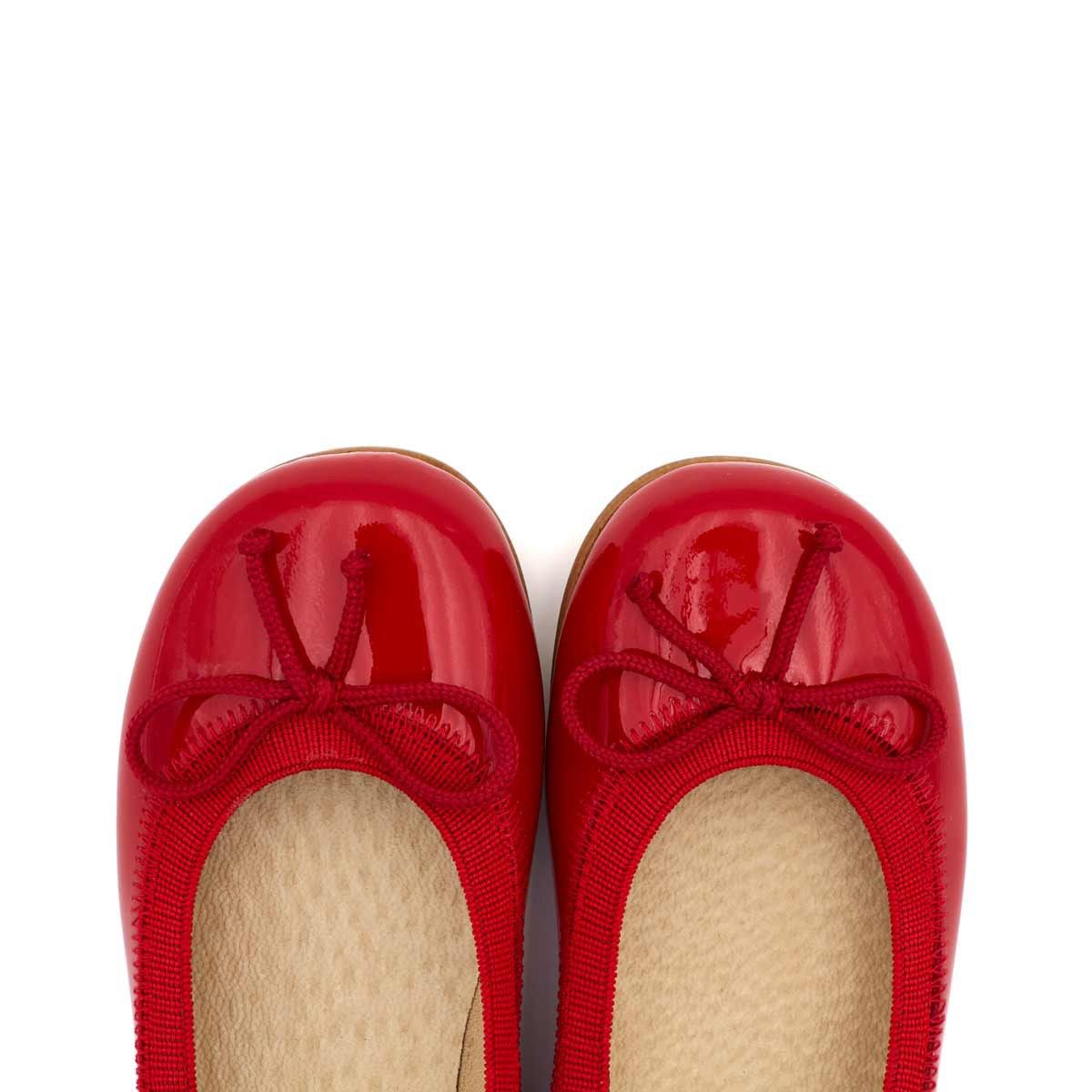 Bailarinas Niña Piel Charol Rojo
