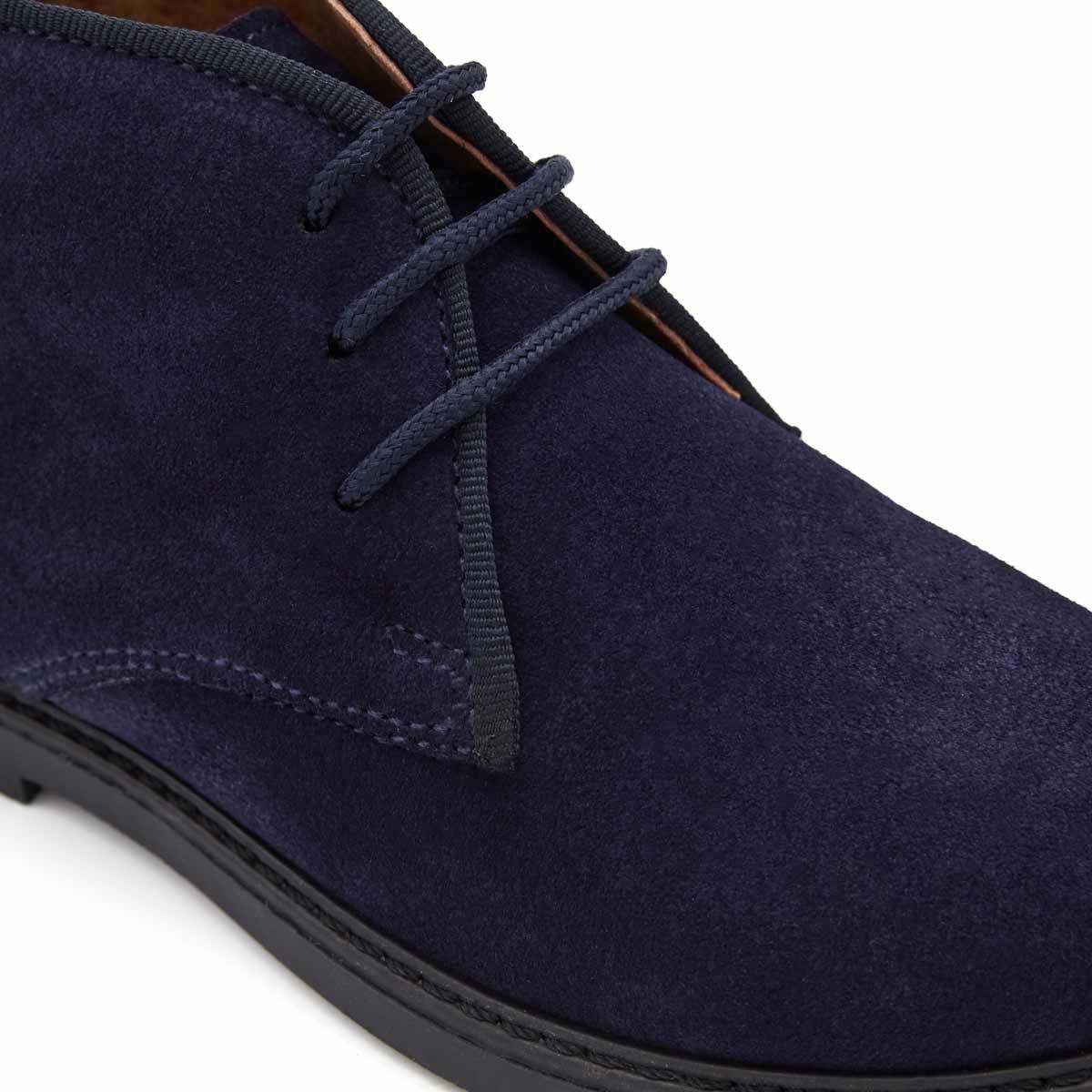 Botas Niño Piel Azul Marino