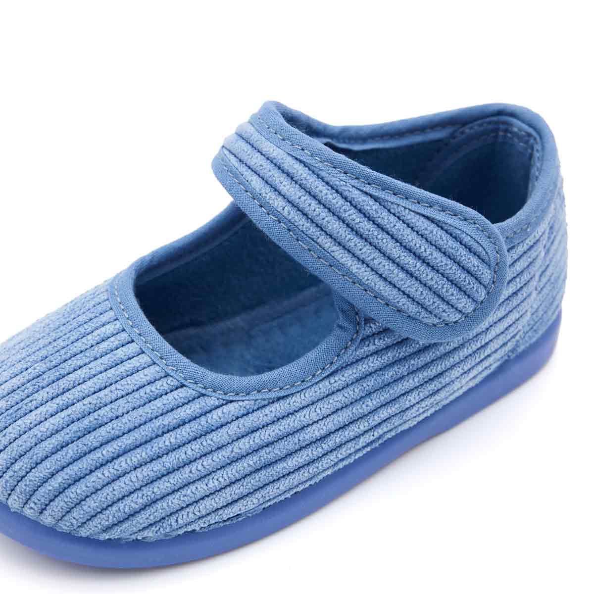 Merceditas Casa Tira Adherente Pana Azul