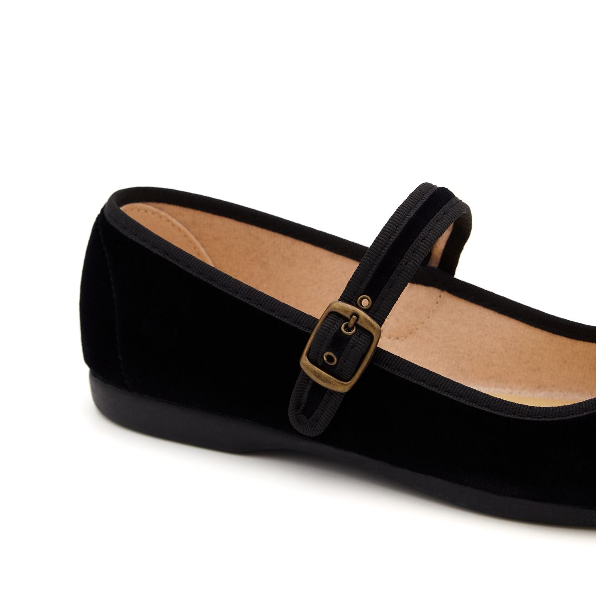 Merceditas Mujer Terciopelo Negro