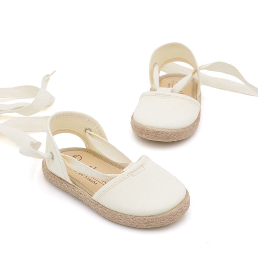 Valenciana Niña Yute Lona Beige