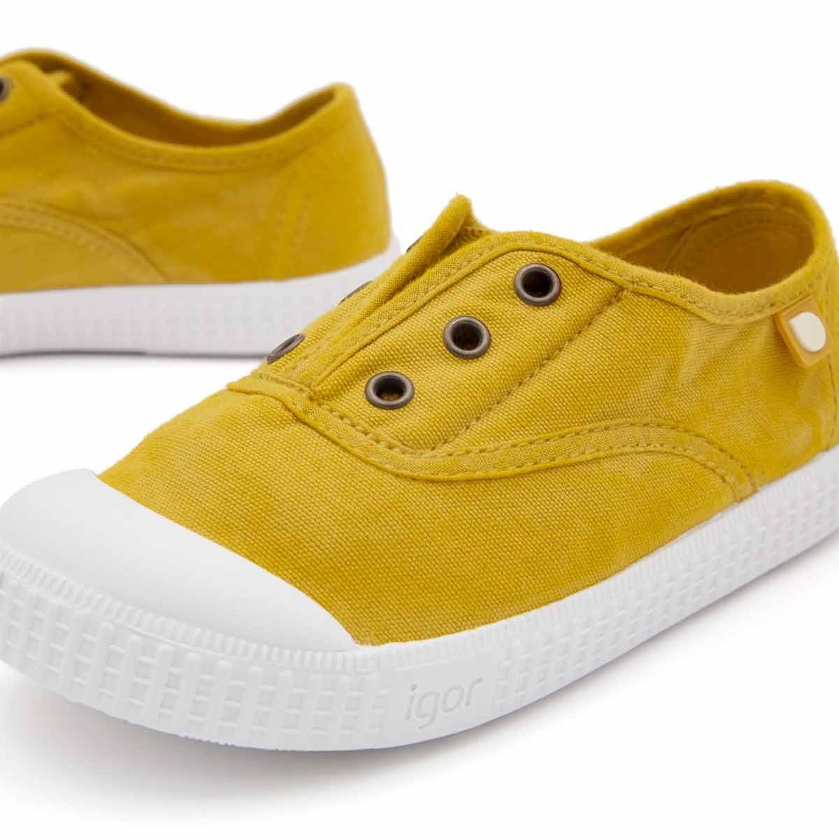 Zapatillas Igor Niños Lona Mostaza