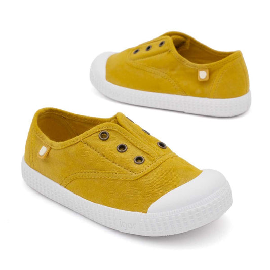 Zapatillas Igor Niños Lona Mostaza