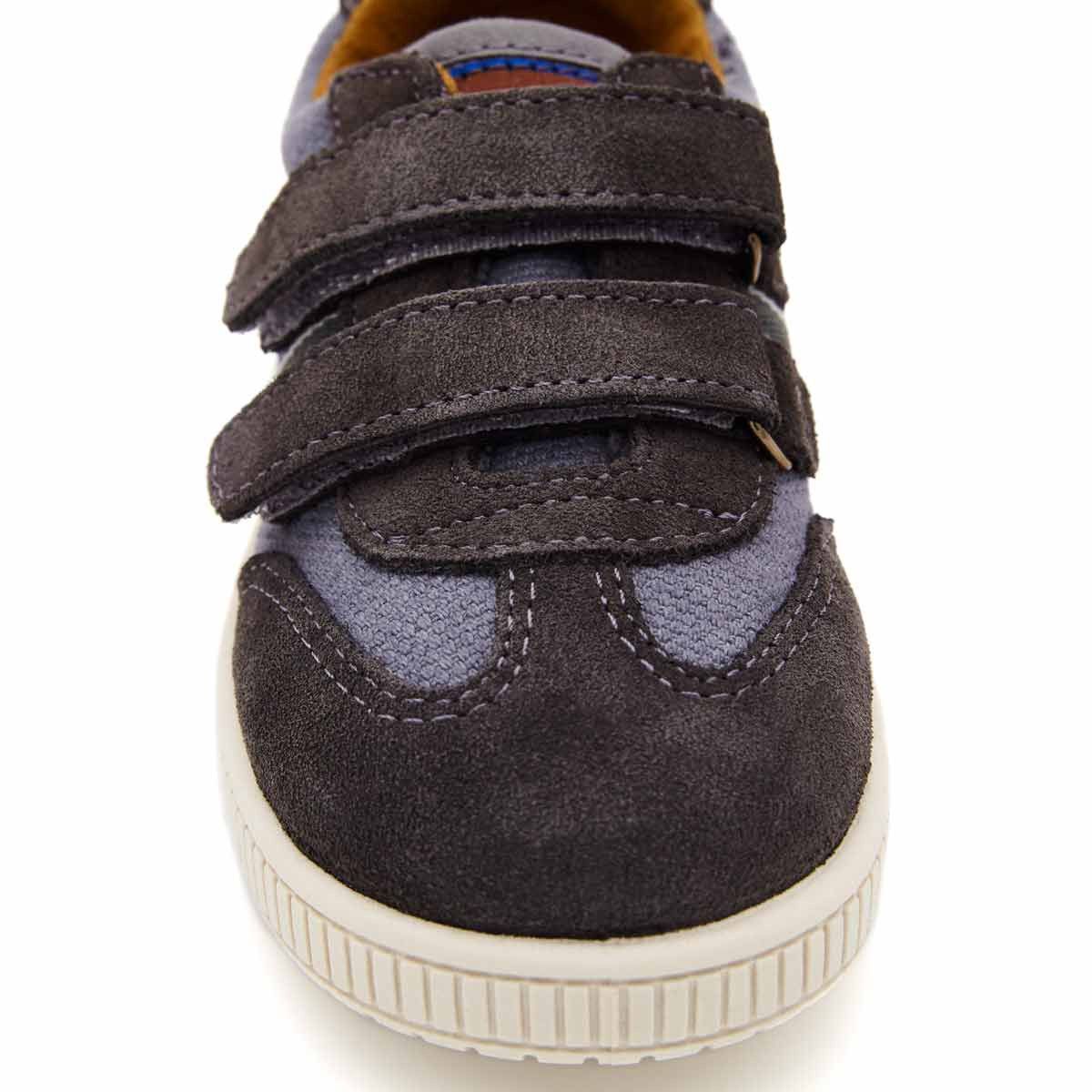 Zapatillas Titanitos Urbana Gris Tira Adherente