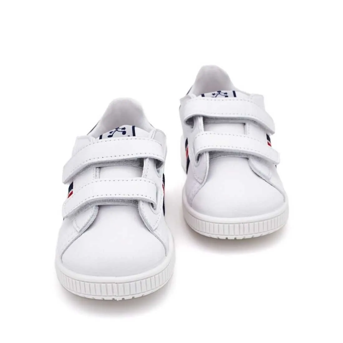 DEPORTIVA PIEL TIRA ADHERENTE COMBINADO BLANCO