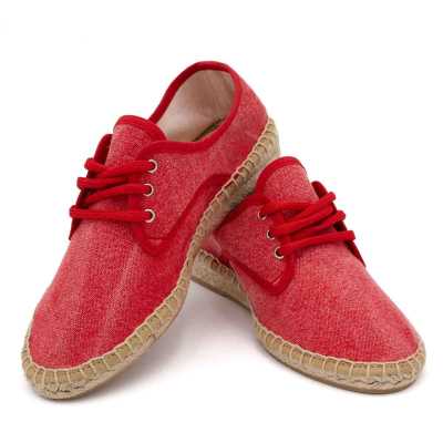 ALPARGATAS MUJER CORDONES ROJO 2