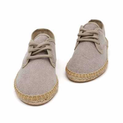 ALPARGATAS MUJER CORDONES BEIGE 2