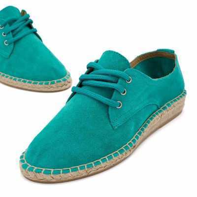 ALPARGATAS MUJER CORDONES VERDE 2