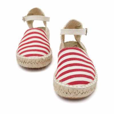 ALPARGATAS DE RAYAS ROJO Y BLANCO 2