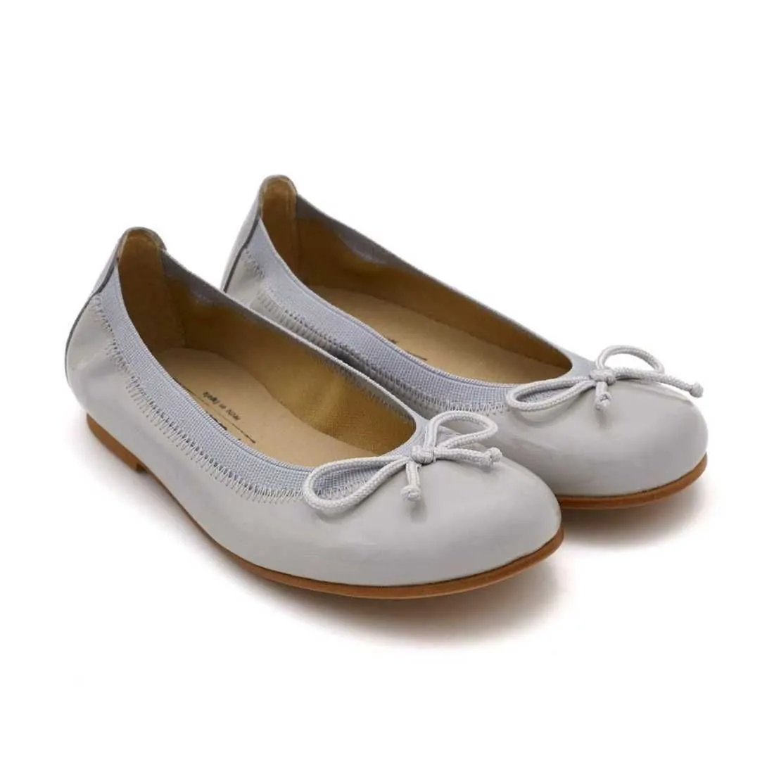 BAILARINA NIÑA PIEL CHAROL GRIS