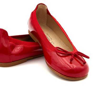 Bailarina o manoletina Rojo para Niña hecha en España - Pasitrote 2