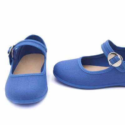 MERCEDITA NIÑA LONA HEBILLA AZULÓN 2