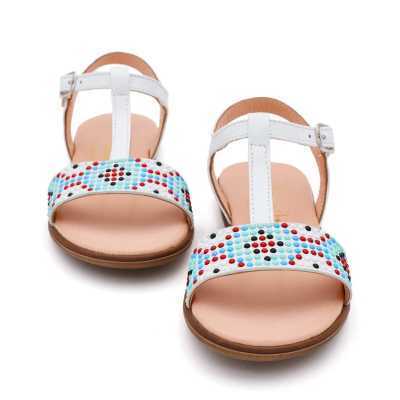 Sandalia de piel para Niña hecha artesanalmente en España - Pasitrote 2