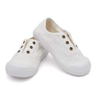 ZAPATILLA 100% ALGODÓN NIÑOS BLANCO 2