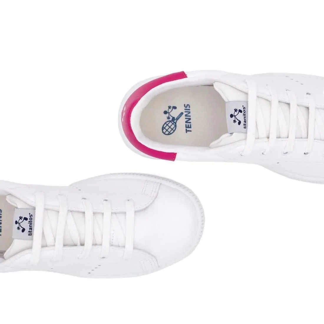 DEPORTIVA PIEL BLANCO-FUCSIA