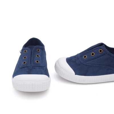 ZAPATILLA 100% ALGODÓN NIÑOS MARINO 2
