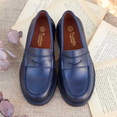 COLEGIAL MOCASIN PIEL MARINO 2