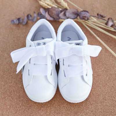 DEPORTIVA PIEL LAZO TERCIOPELO BLANCO 2