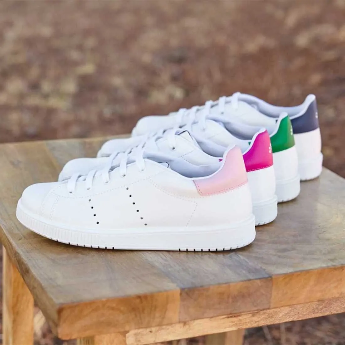 DEPORTIVA PIEL BLANCO-FUCSIA