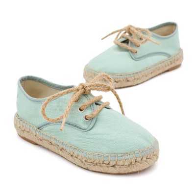 ALPARGATA BLUCHER LONA VERDE SALVIA 2