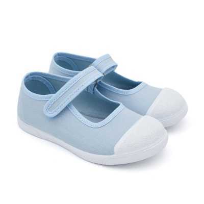 MERCEDITA NIÑA PUNTERA LONA AZUL EMPOLVADO 2