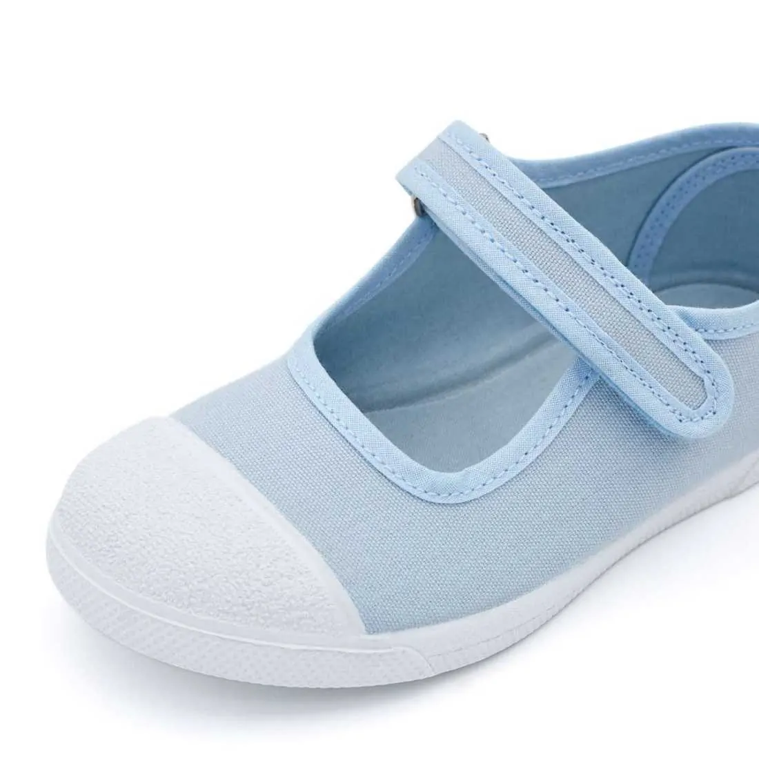 MERCEDITA NIÑA PUNTERA LONA AZUL EMPOLVADO