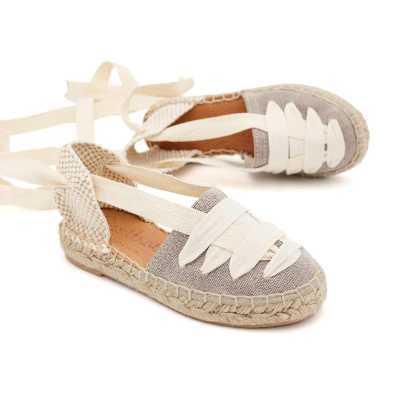 ALPARGATA VALENCIANA LAZOS LONA TAUPE 2