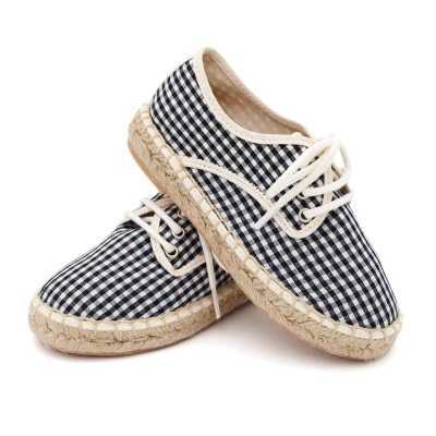 ALPARGATA BLUCHER LONA VICHY NEGRO 2