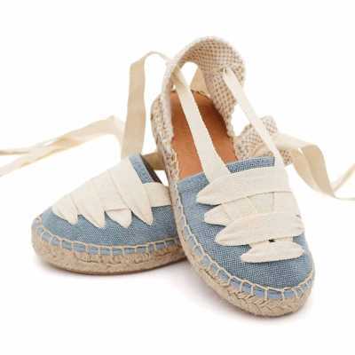ALPARGATA VALENCIANA LAZOS LONA AZUL 2