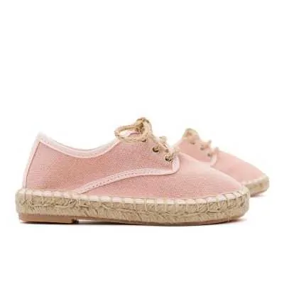 ALPARGATA BLUCHER LONA ROSA EMPOLVADO