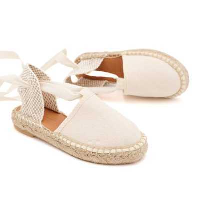 ALPARGATA VALENCIANA LAZOS LONA BEIGE 2