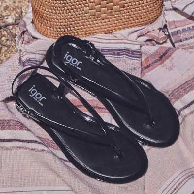 Sandalia Igor de Goma Negro para Mujer. Hecha en España - Pasitrote 2