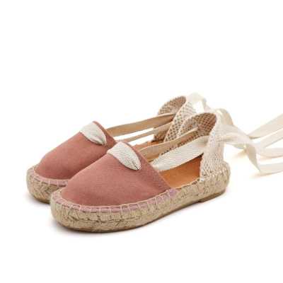 ALPARGATA VALENCIANA LAZOS LONA ROSA PALO 2