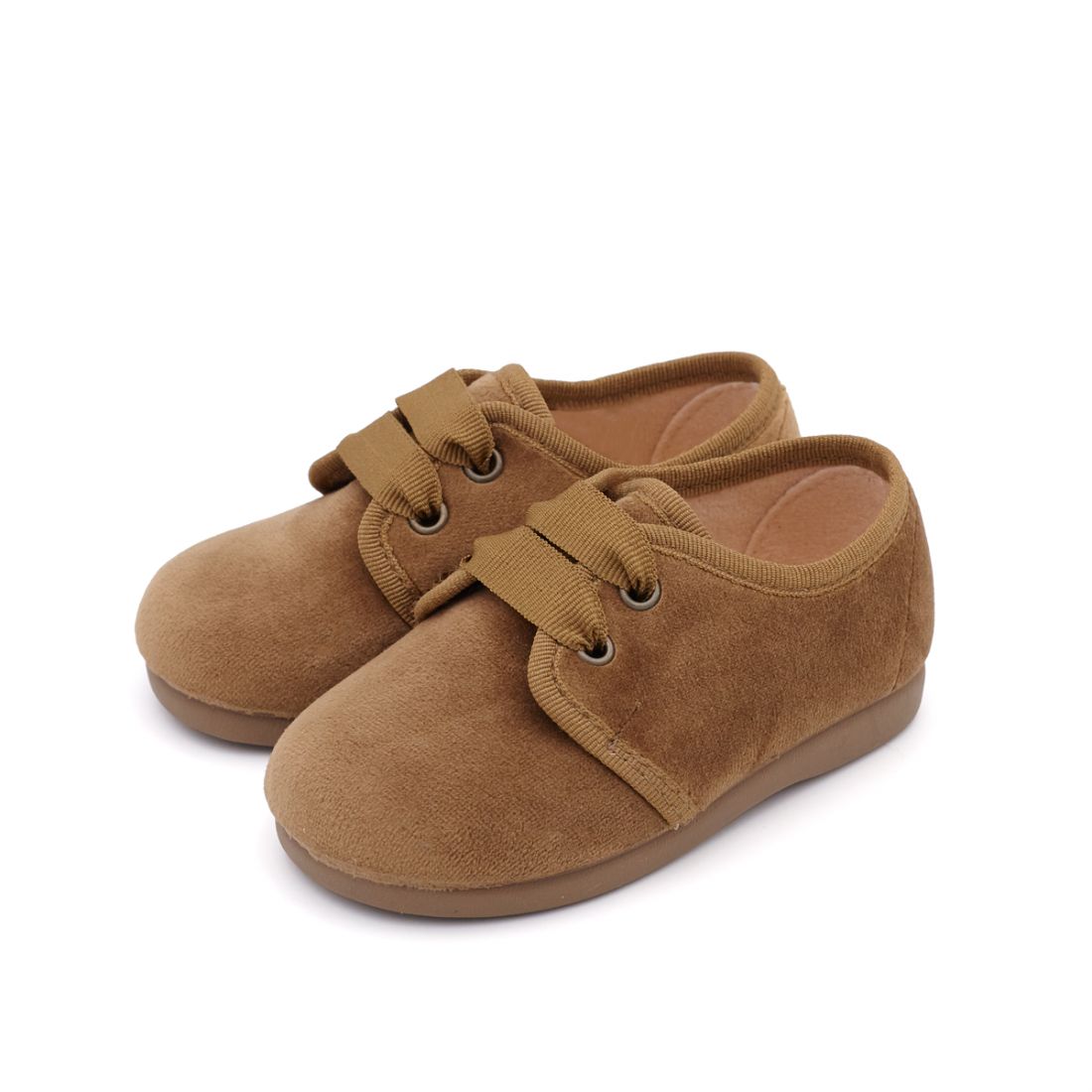 Blucher bebé de terciopelo marron