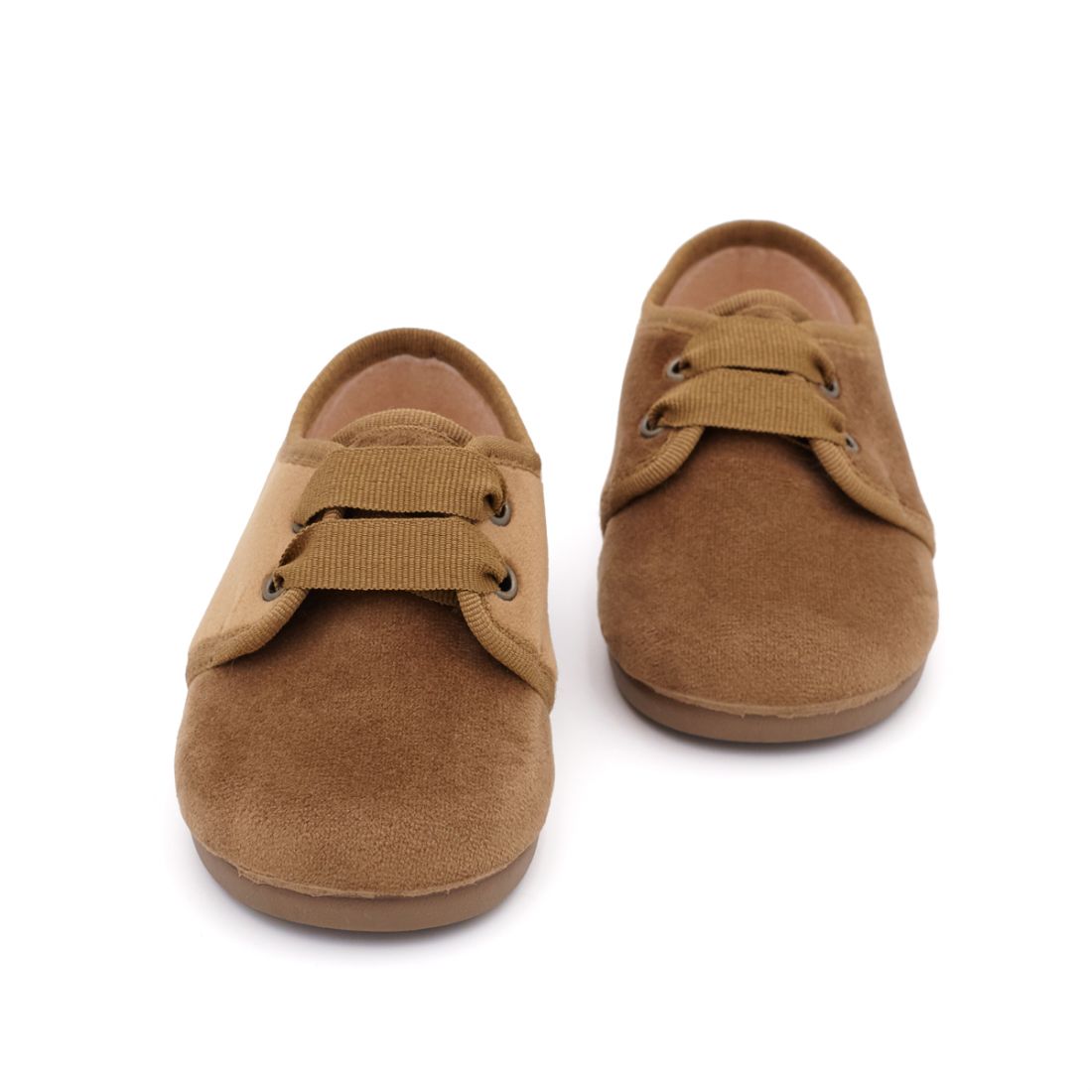 Zapatos bebé terciopelo marron