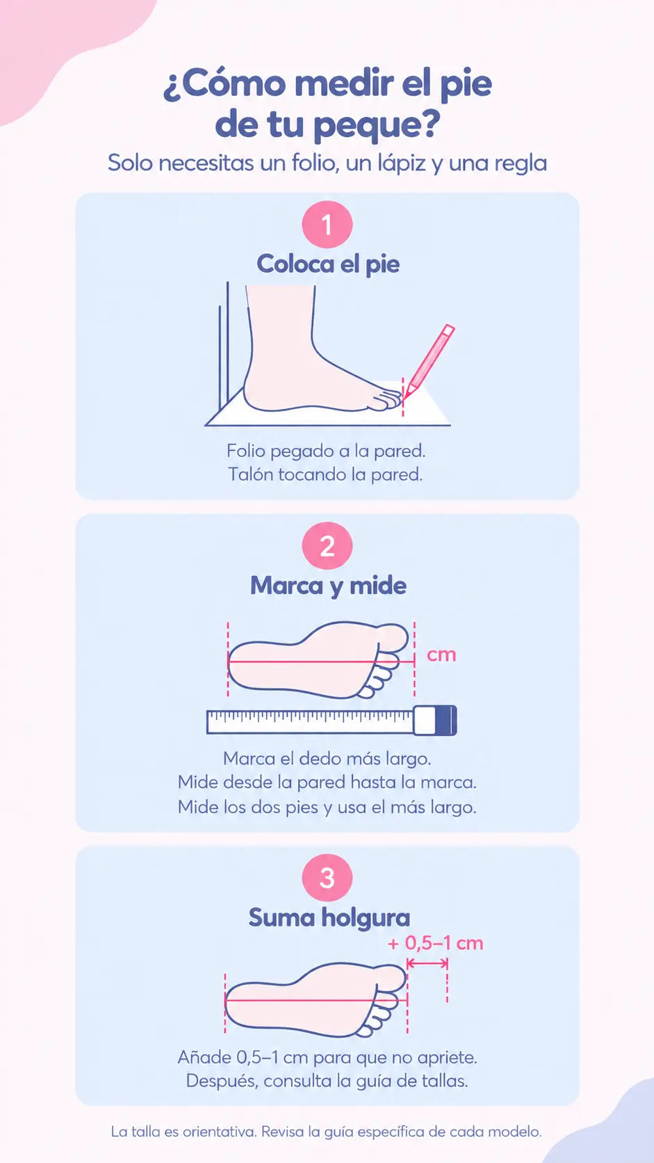 Cómo medir el pie