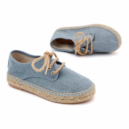 Alpargata Blucher Lona Azul