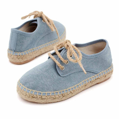 Alpargata Blucher Lona Azul