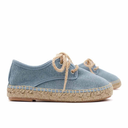 Alpargata Blucher Lona Azul