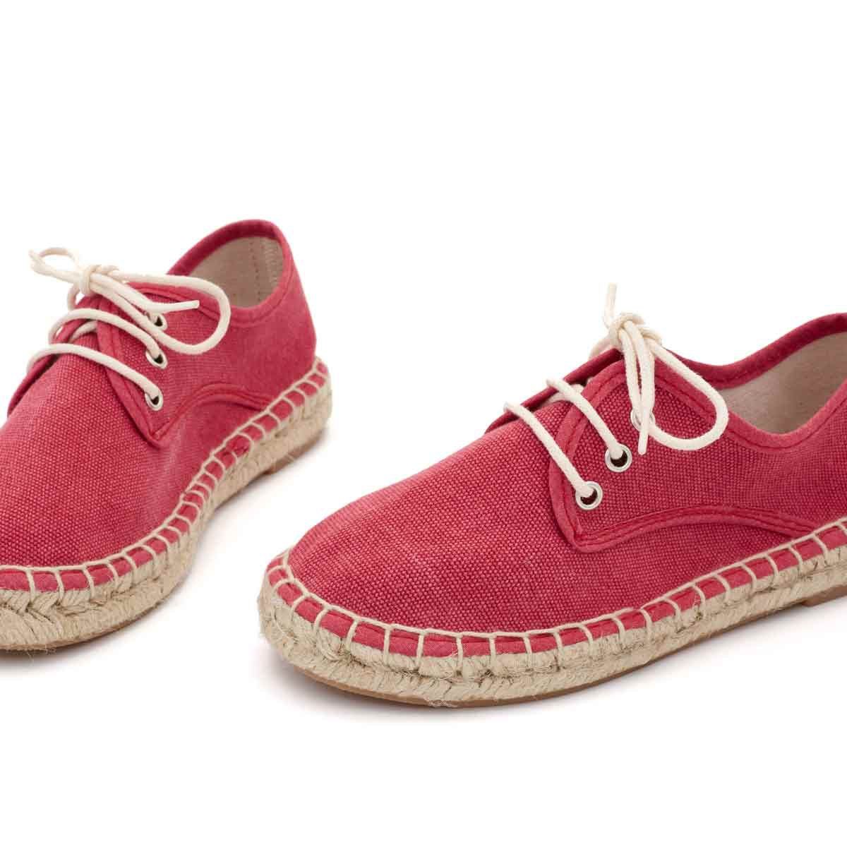 Alpargata Blucher Lona Fresa