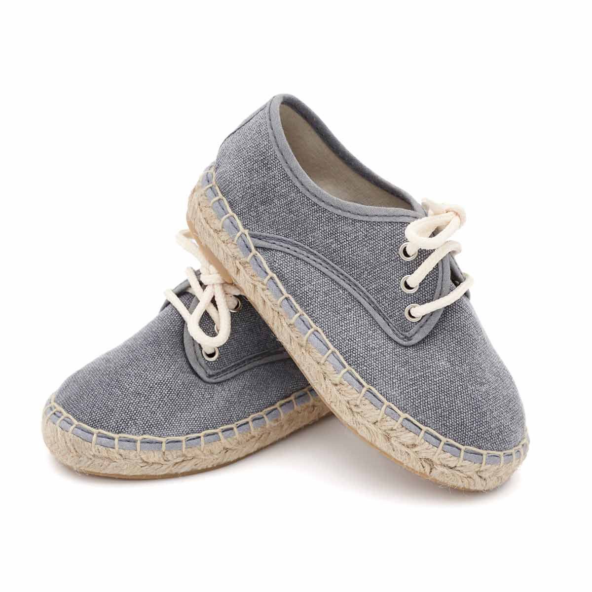 Alpargata Blucher Lona Gris