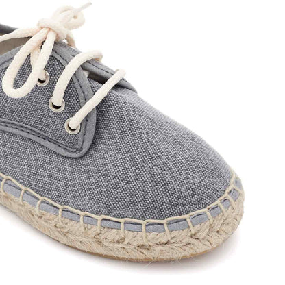 Alpargata Blucher Lona Gris