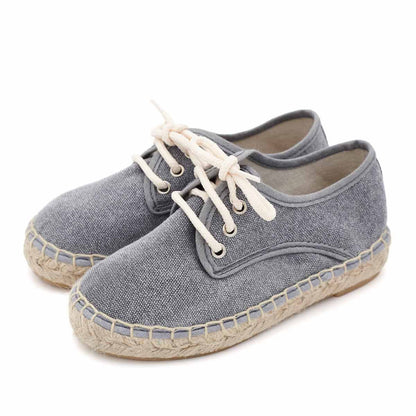 Alpargata Blucher Lona Gris