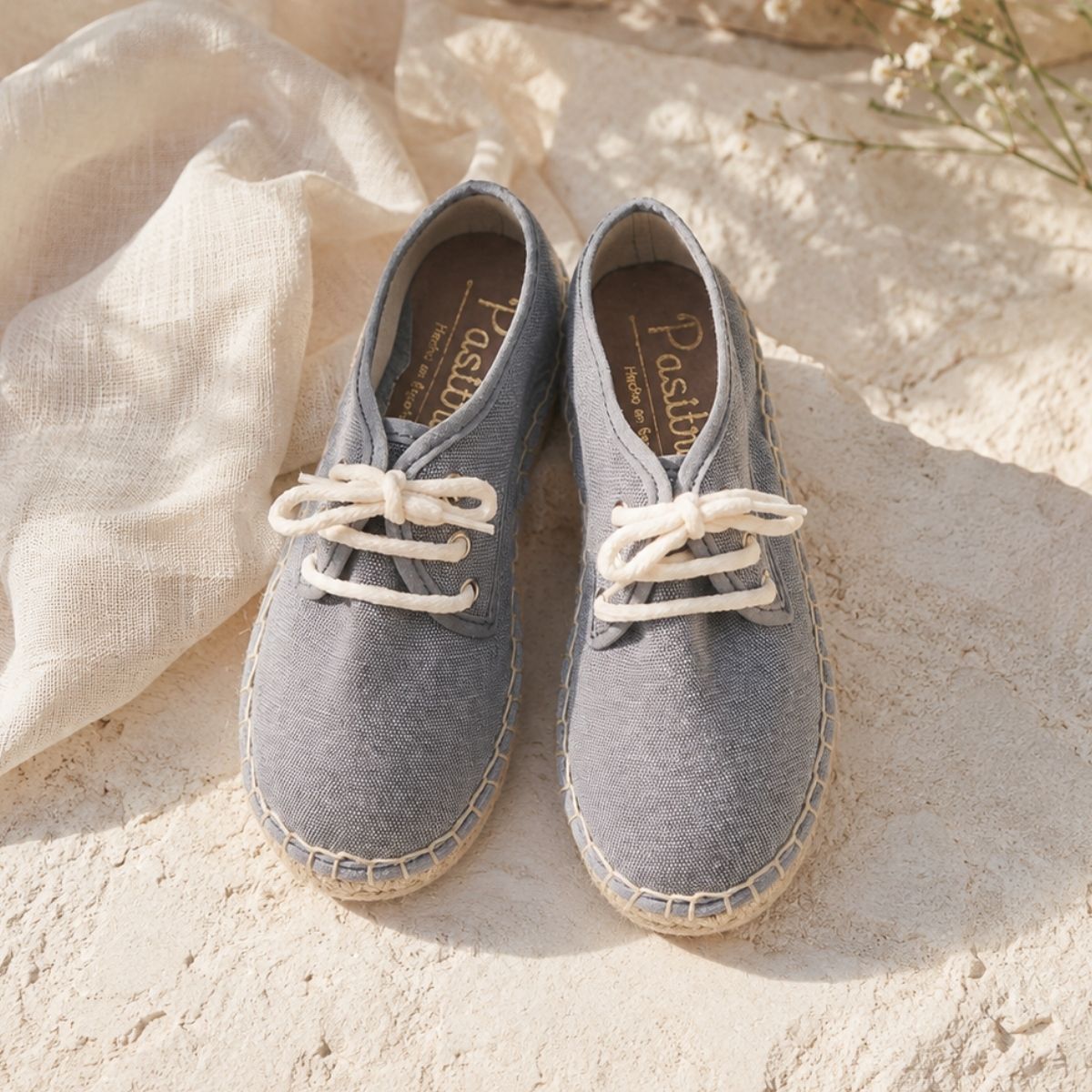 Alpargata Blucher Lona Gris